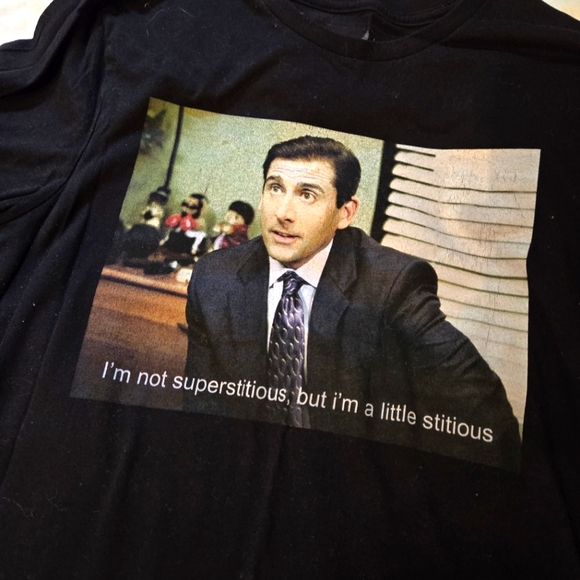 4/$26bThe Office Black Graphic T- Shirt with Michael Scott Quote Print - Picture 3 of 7